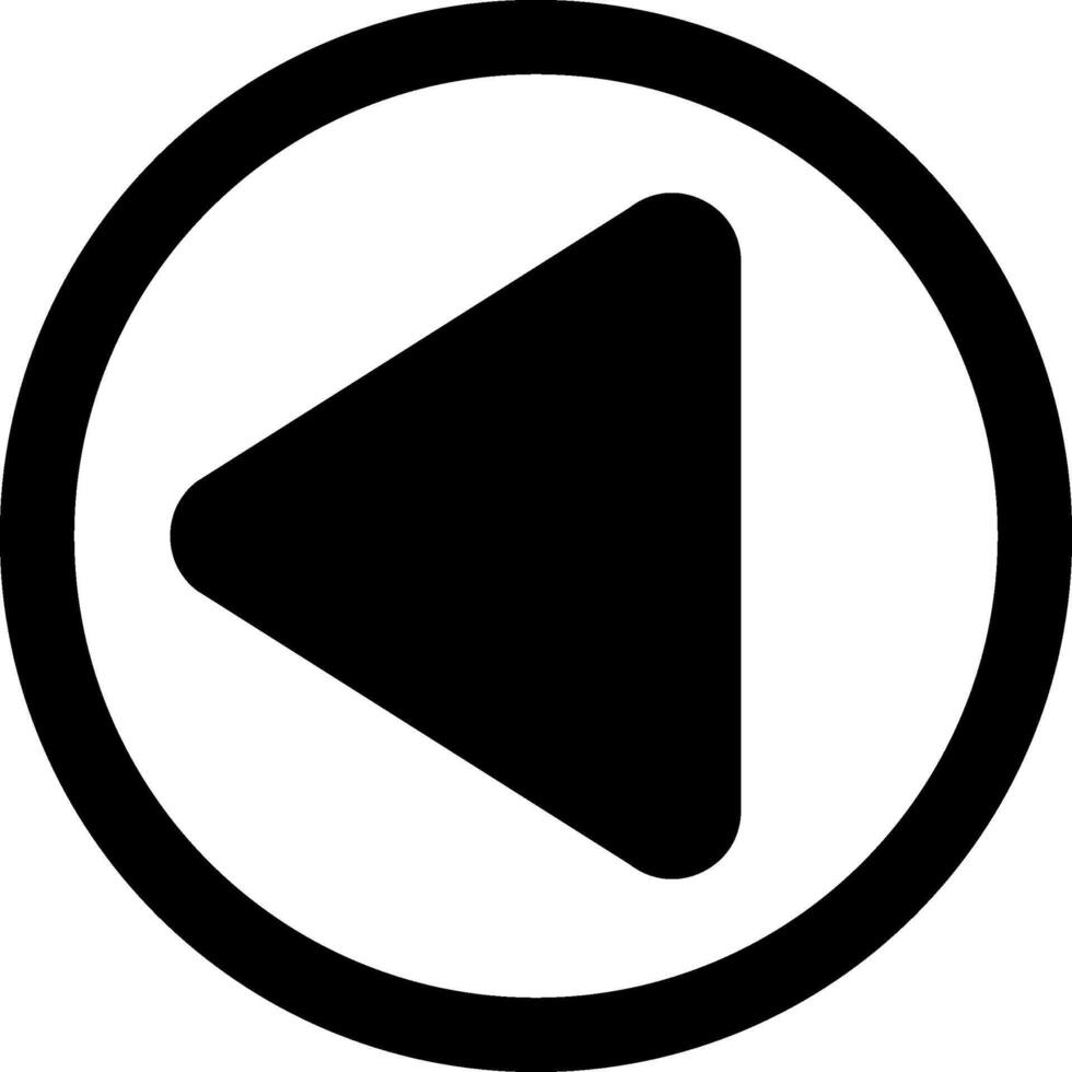 Arrow Bounded Left Solid Element Style vector
