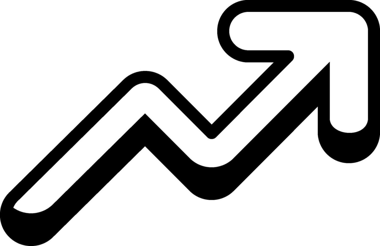 Trending Up Solid Element Style vector