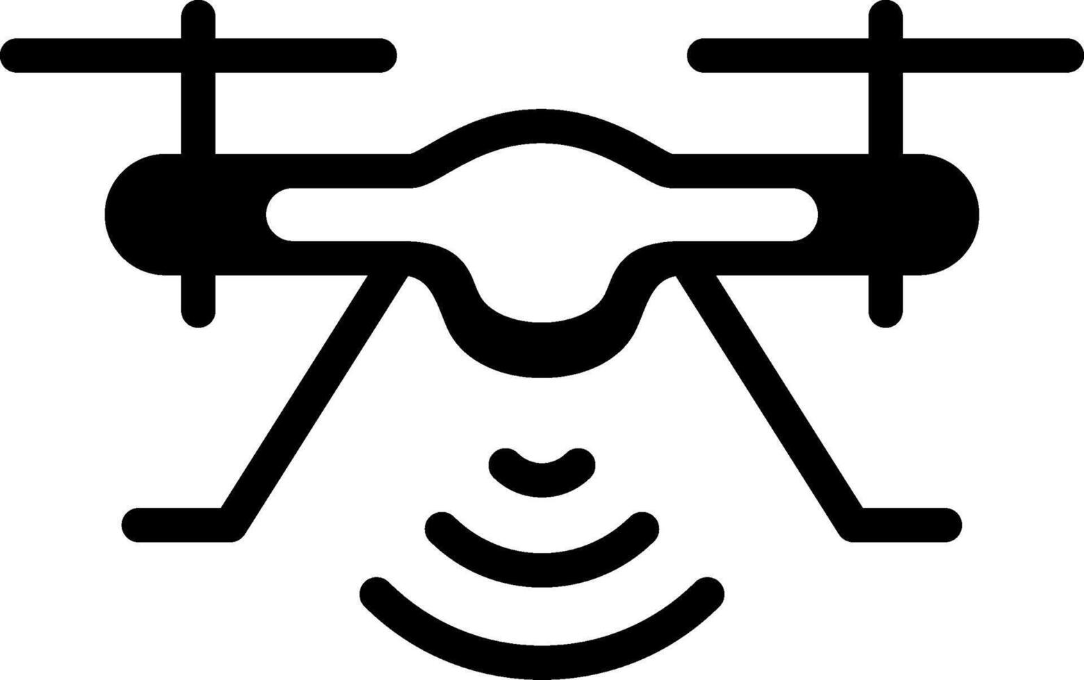 Drone Solid Element Style vector