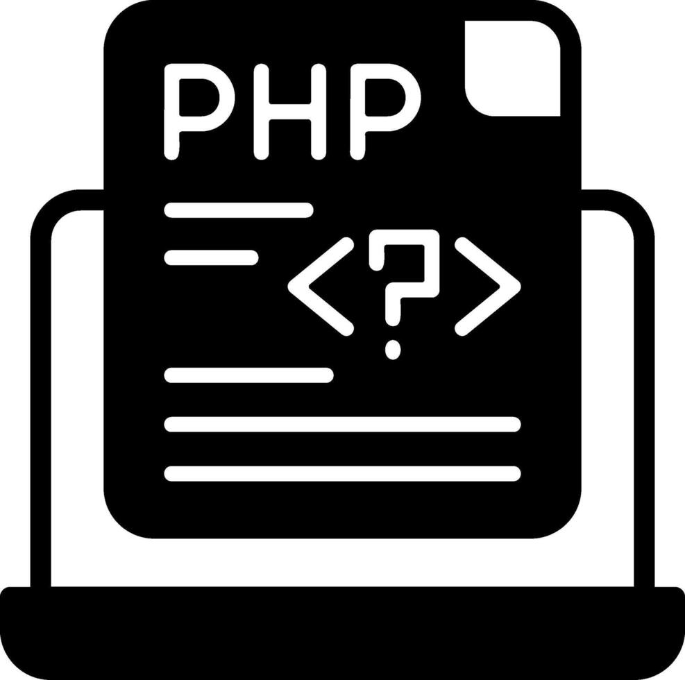 php archivo sólido elemento estilo vector
