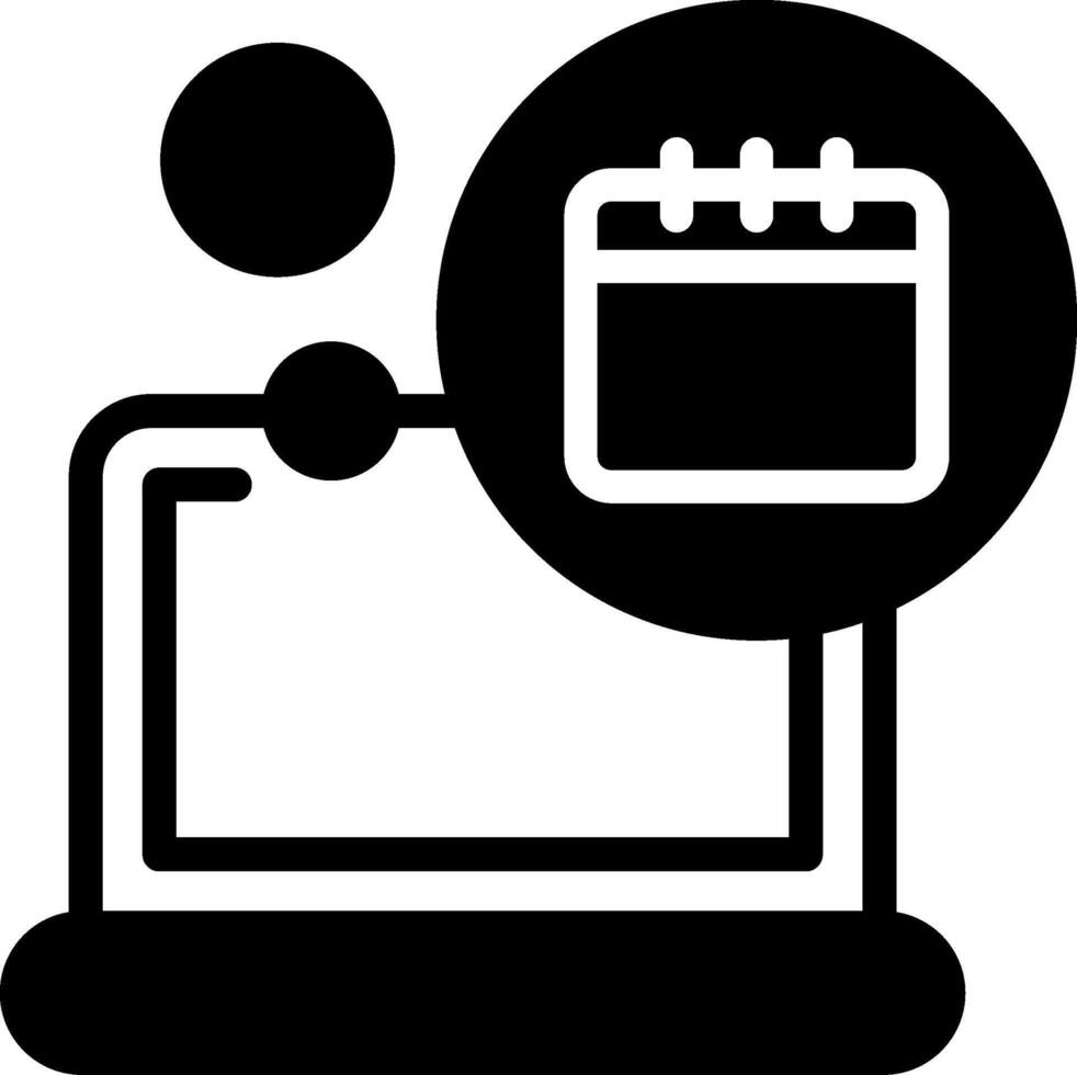 Calendar Solid Element Style design vector