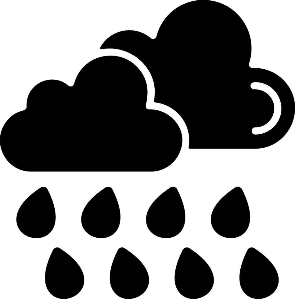 Heavy Drizzle Solid Element Style vector