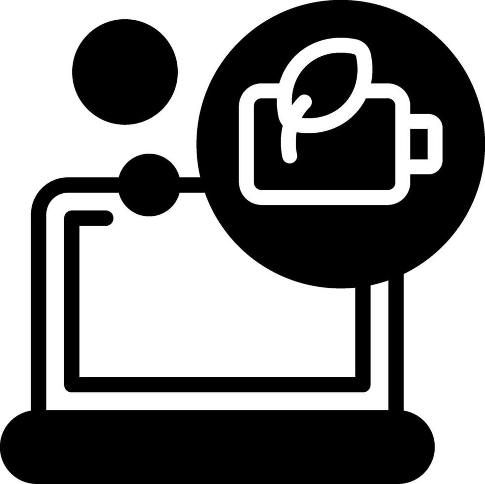Battery Saver Solid Element Style vector