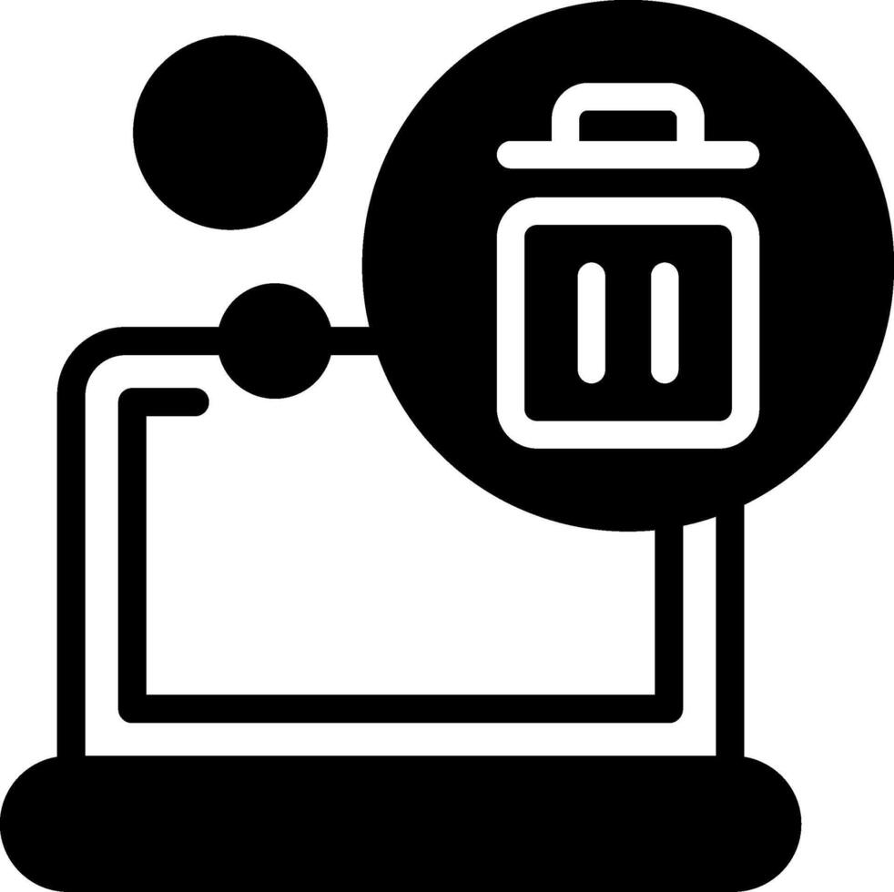 Cycle Bin Solid Element Style vector