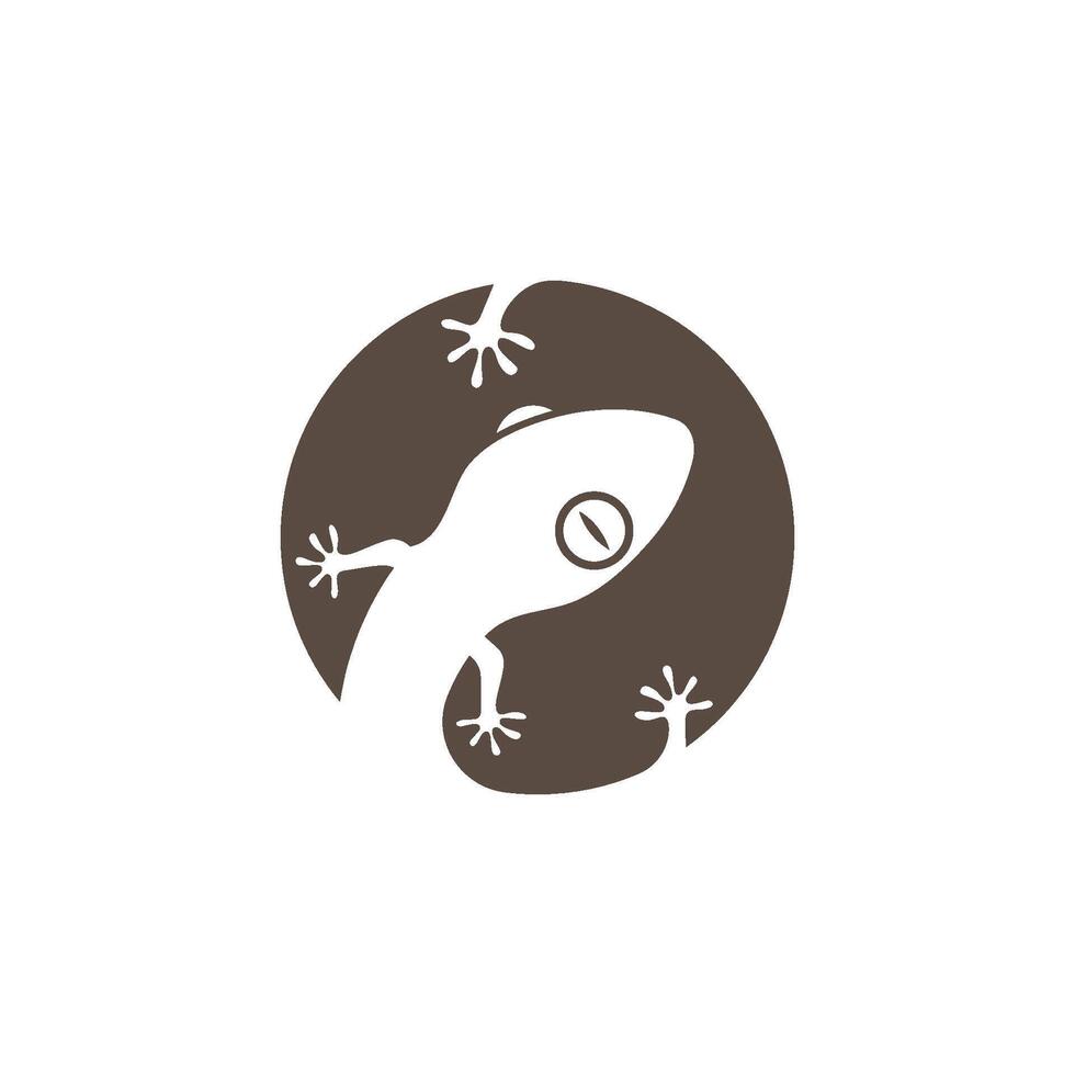 Gecko logo icon illustration template, vector