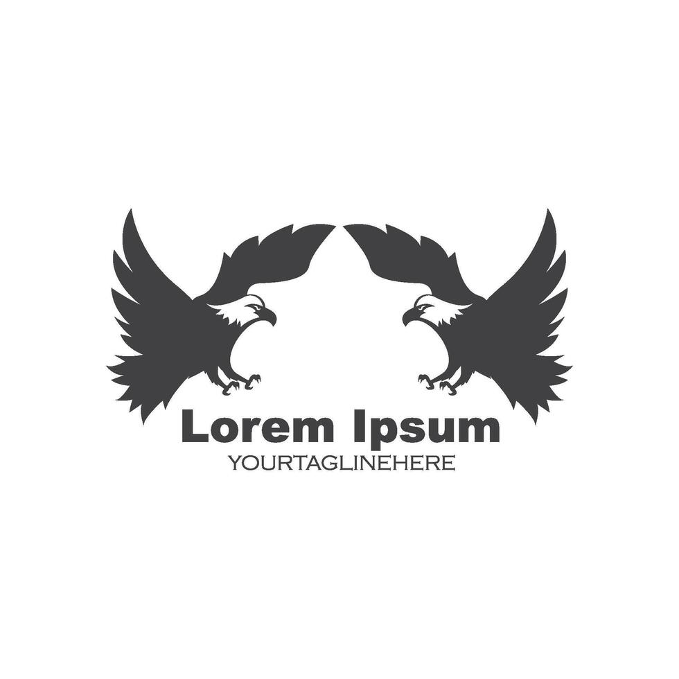 Falcon Eagle Bird Logo Template . vector