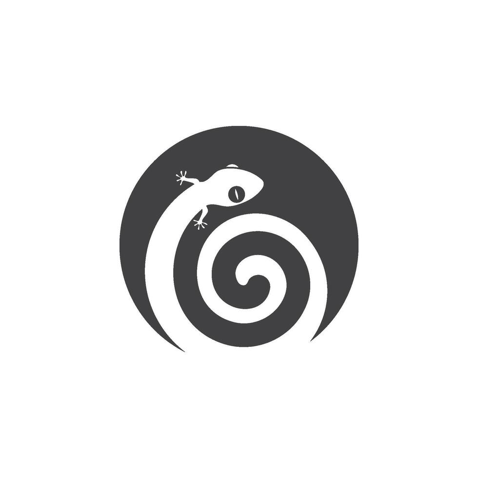 Gecko logo icon illustration. vector