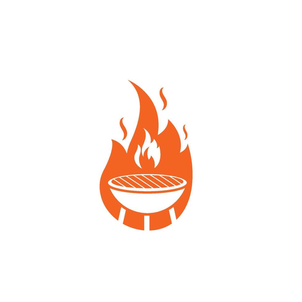 BBQ icon illustration design template. vector