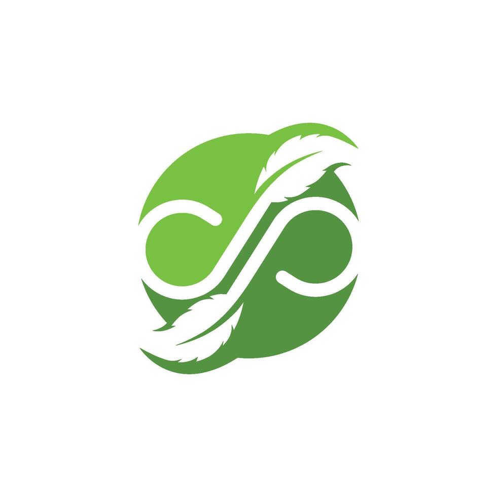 infinity leaf concept icon. vector