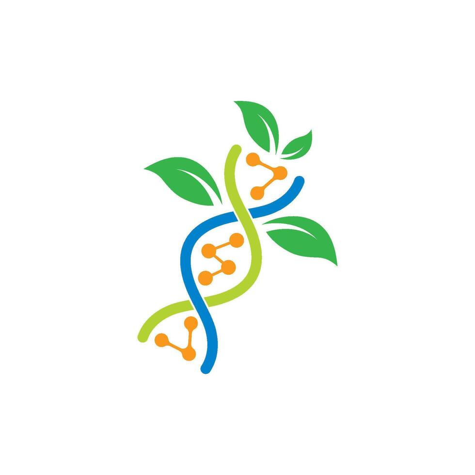 Dna genetic logo icon illustration template vector