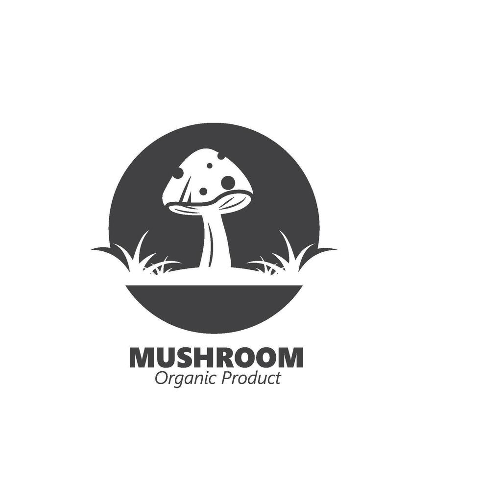 mushroom illustration icon design, vector