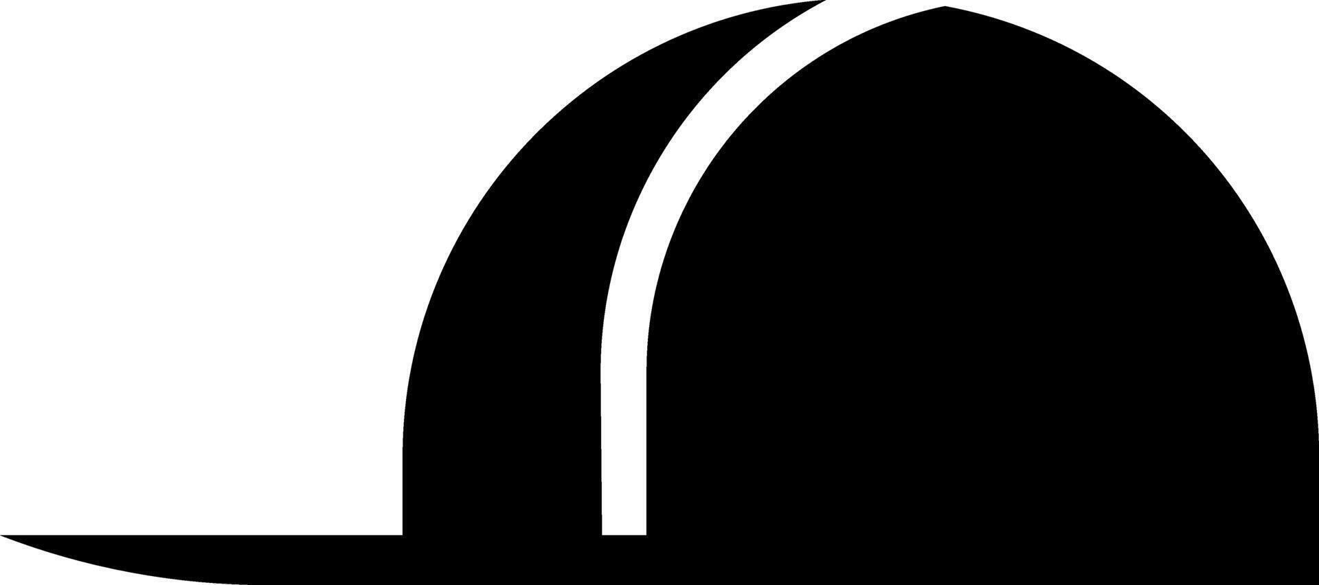 Minimalist Symbol of a Baseball Cap with Clean Lines vector