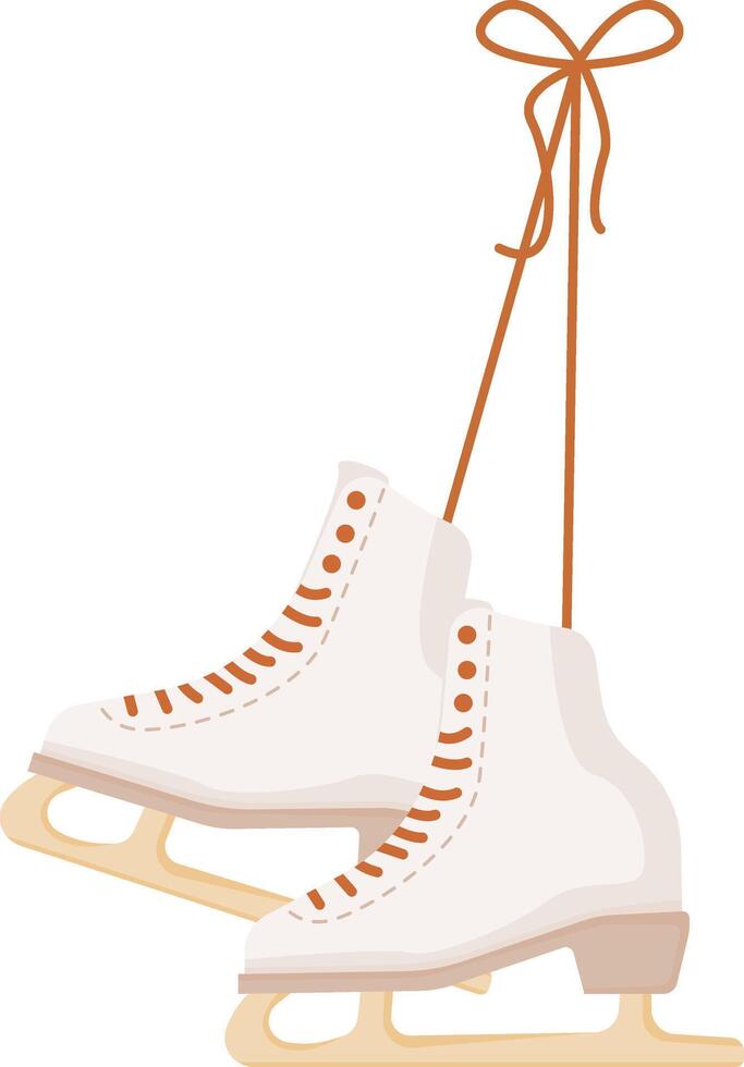 White Ice Skates vector