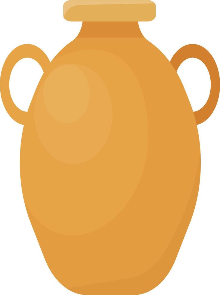 Large Two Handles Clay Vessel vector