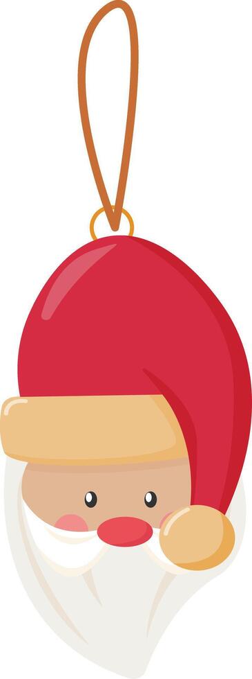 Santa Claus Face Ornament vector
