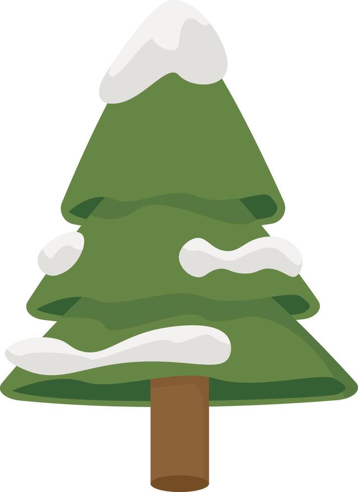 Snowy Pine Tree vector