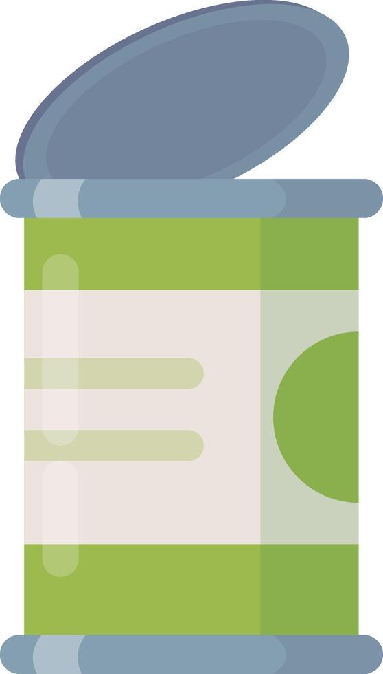 Empty Tin Can with Lid vector