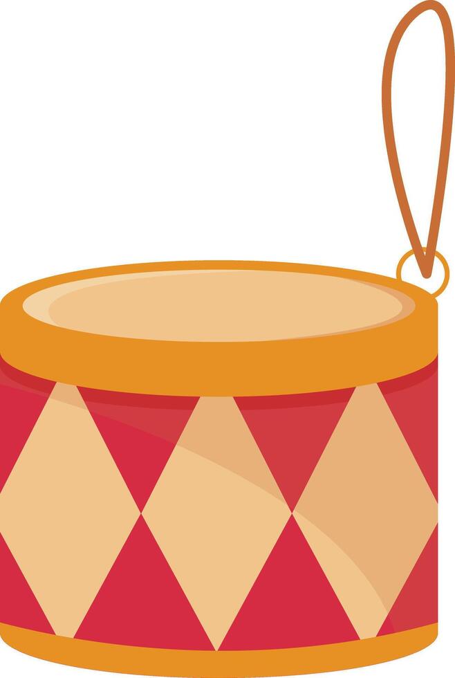 Red and Gold Drum Ornament vector