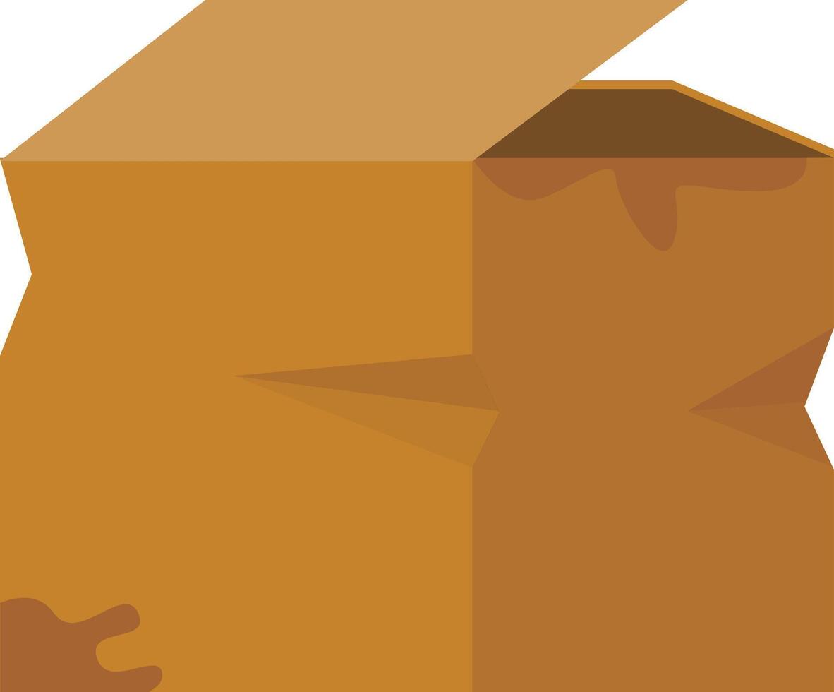 Crushed Cardboard Box vector