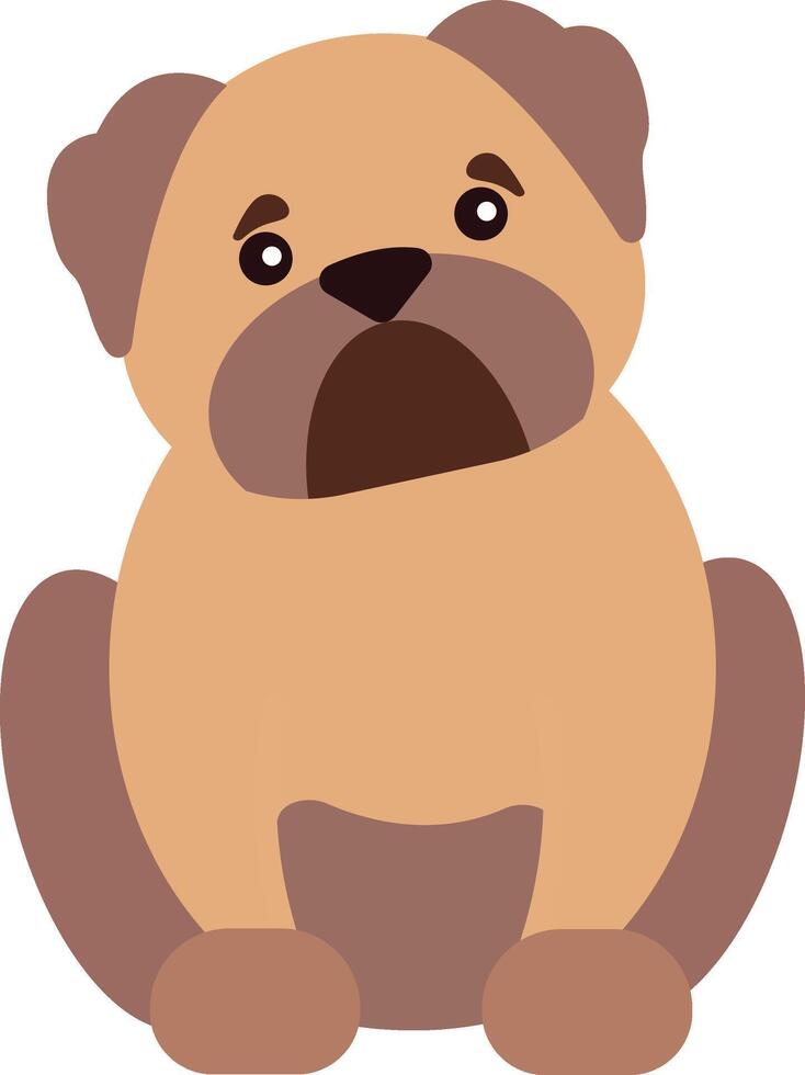 Cute Sad Bulldog vector