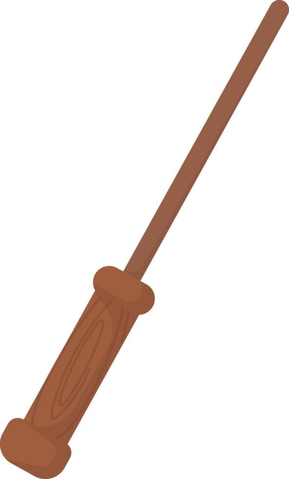 Classic Wooden Wizard Wand vector