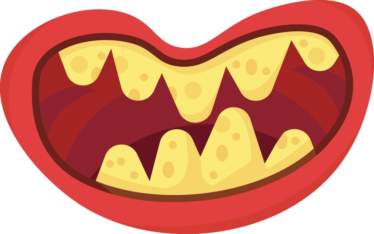 Twisted Red Demon Smile vector