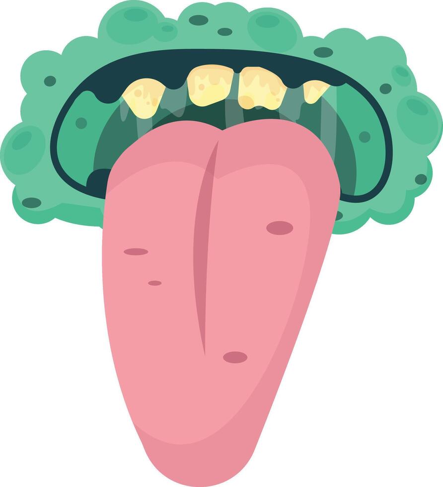 Toxic Green Monster Mouth vector