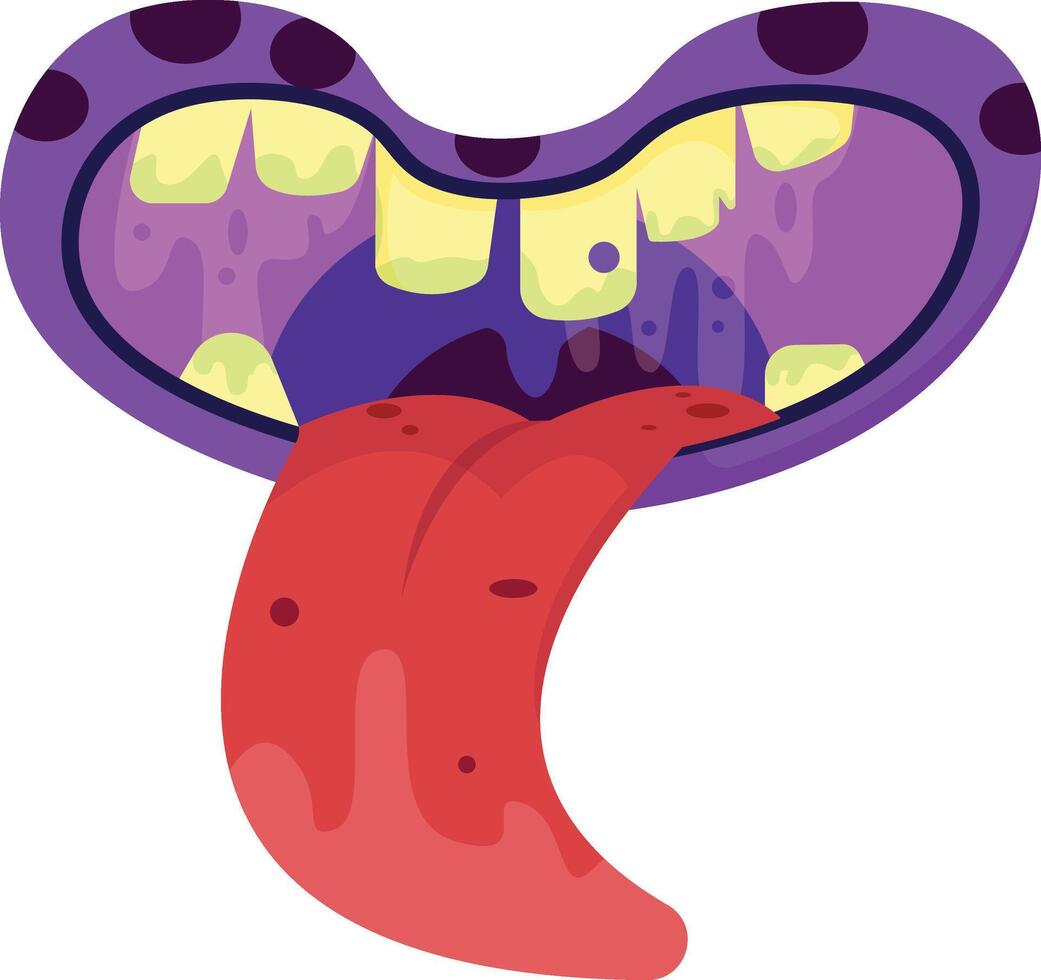 Sharp Fanged Monster Grin vector