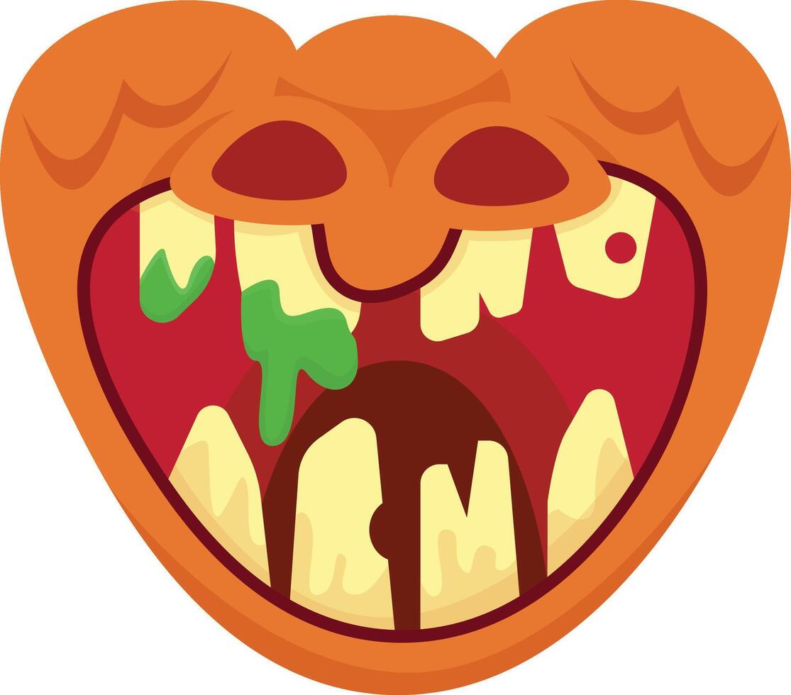 Mutant Jaw with Decayed Teeth vector