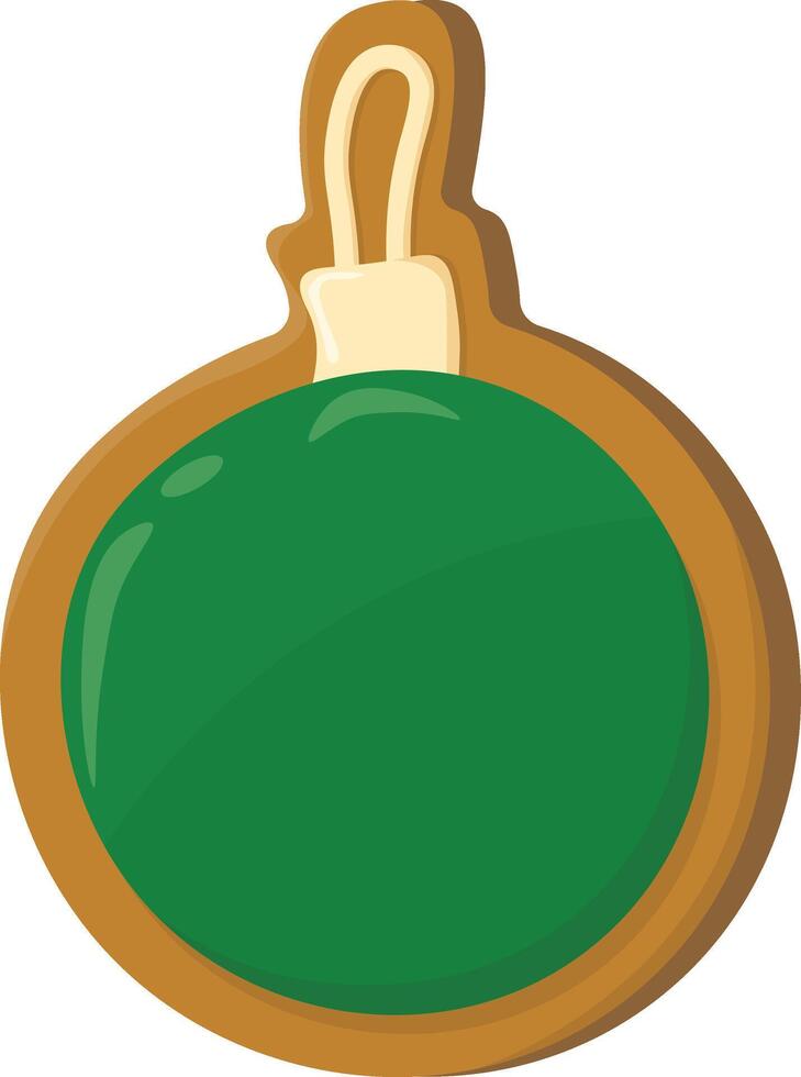 Green Ornament Cookie vector