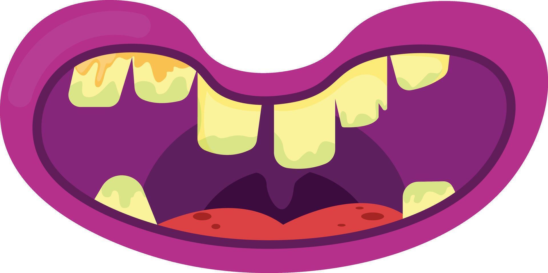Spooky Purple Monster Mouth vector