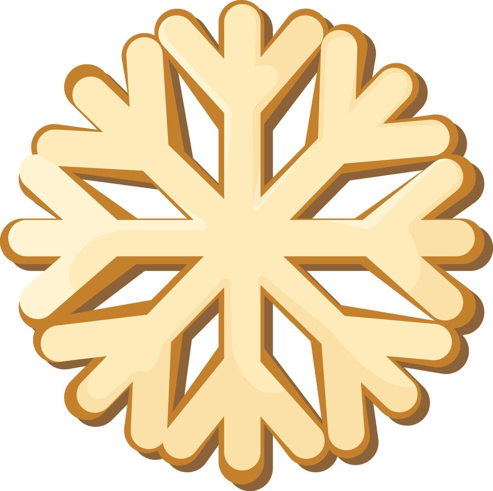 Golden Snowflake Cookie vector