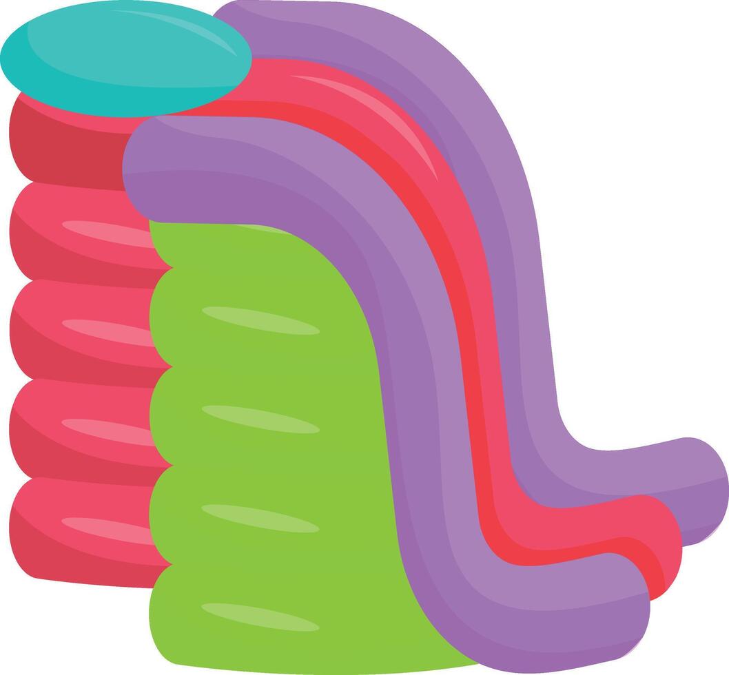 Curved Inflatable Slide for Kids vector