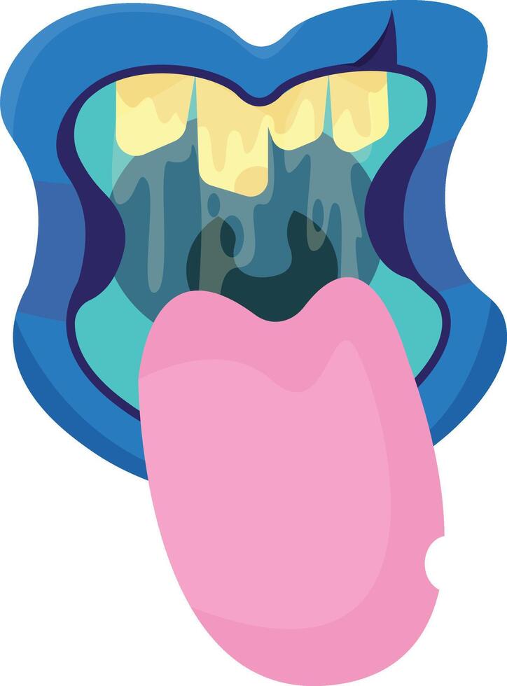Nightmarish Blue Tinted Jaw vector