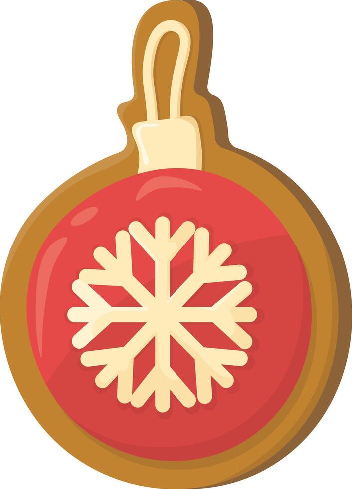 Red Ornament Cookie vector