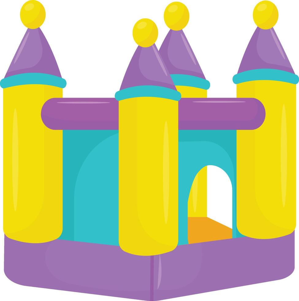 Party Bouncy Castle with Towers vector