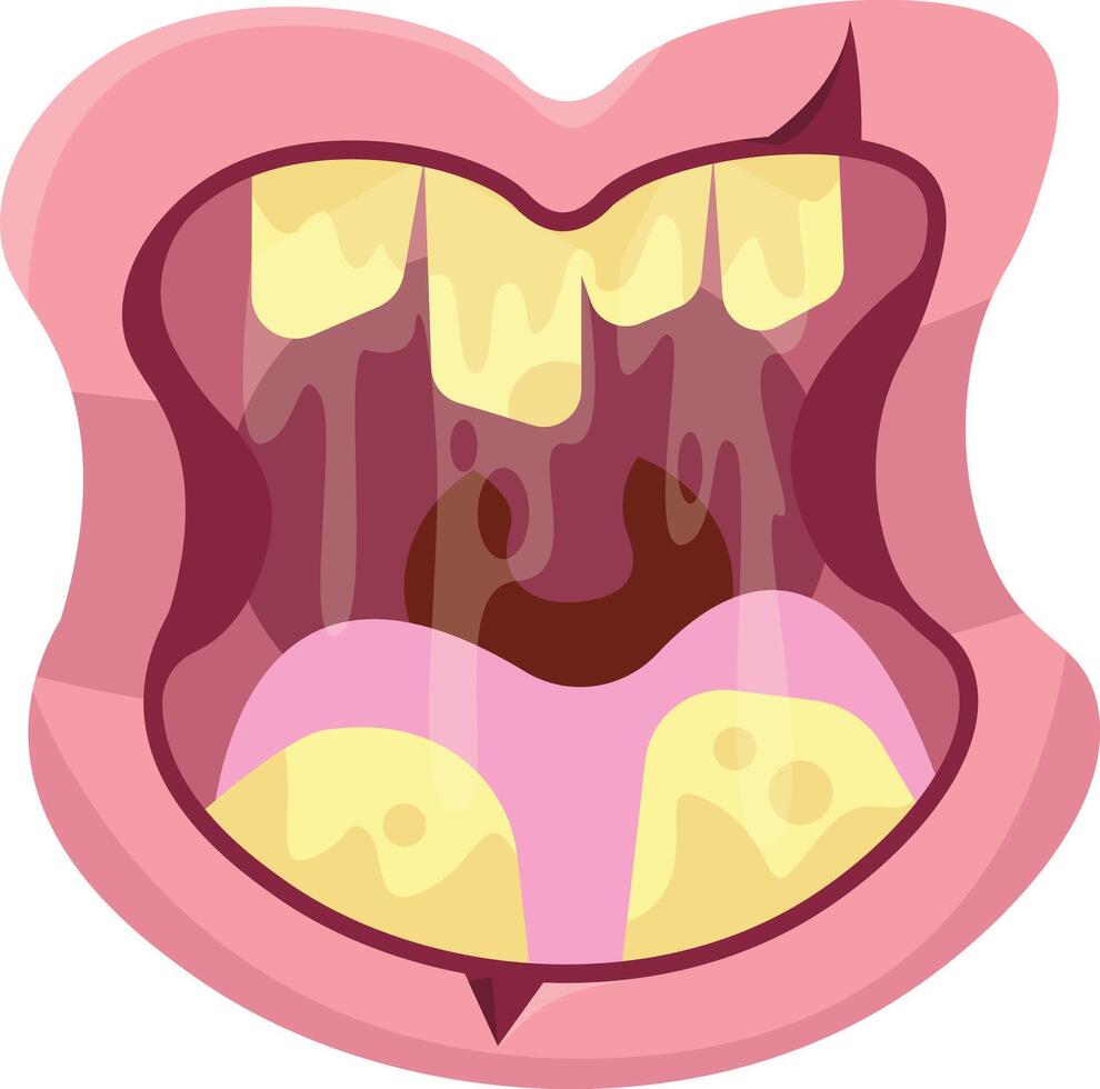 Ghoulish Slimy Mouth vector