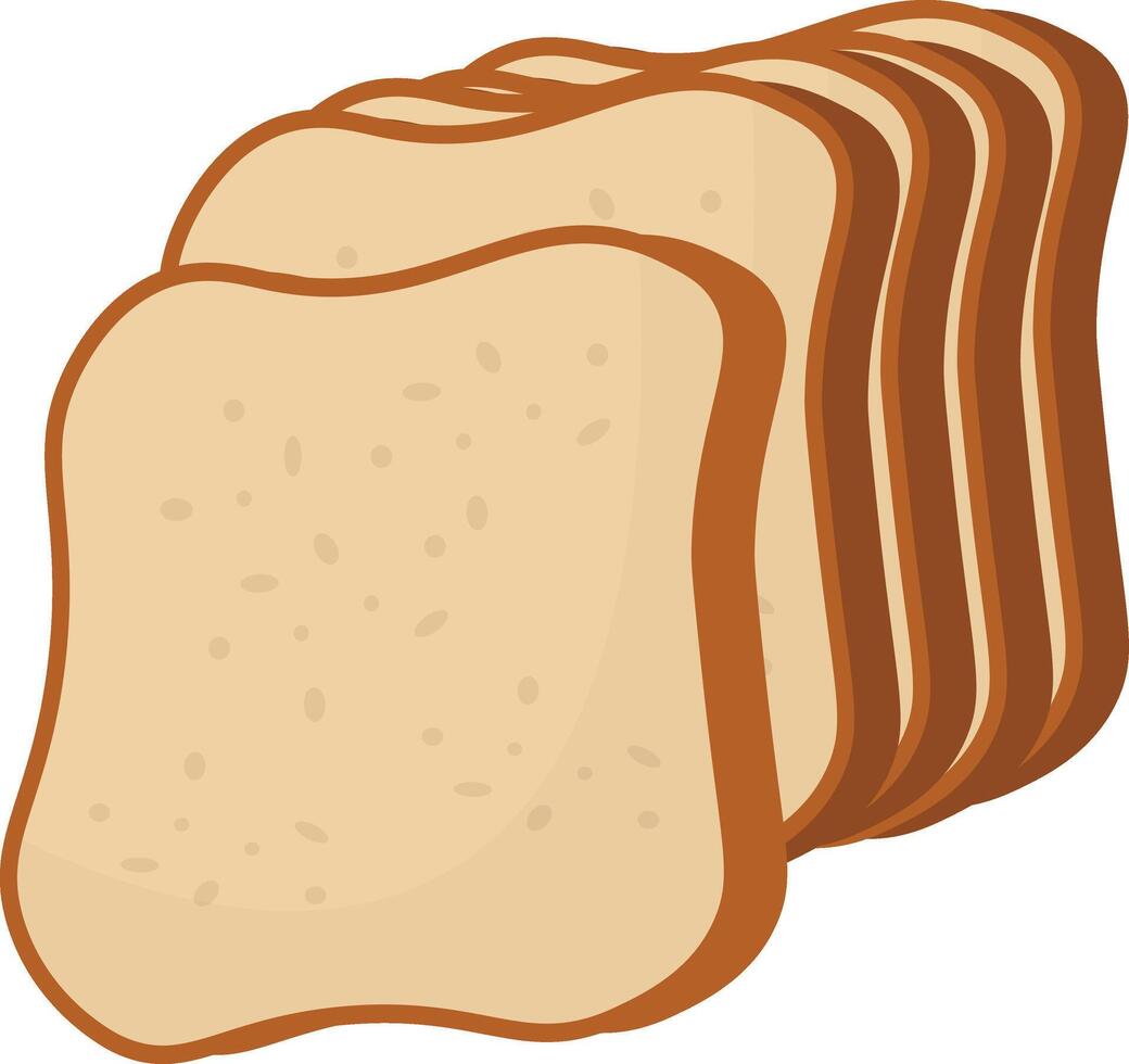 White Bread Slices vector
