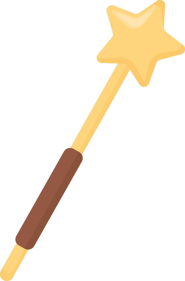 Golden Star Magic Wand vector