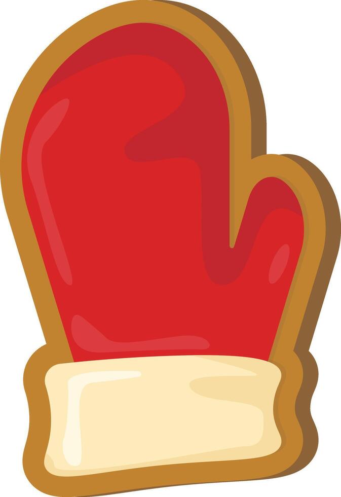 Red Mitten Cookie vector