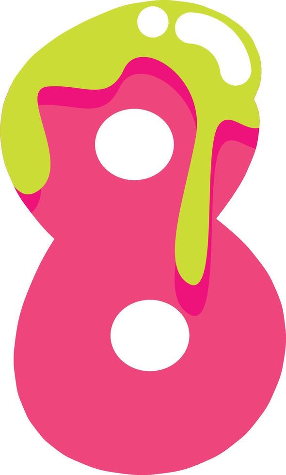 Gooey Slime Number 8 vector