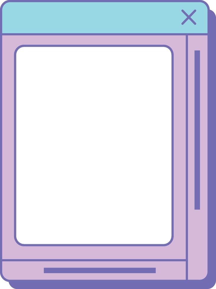 Clean Mobile App Wireframe vector