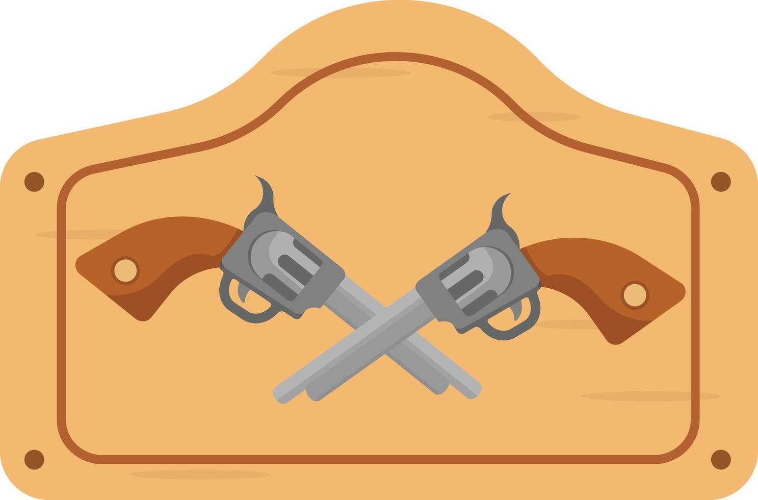 Wild West Wall Gun Display vector