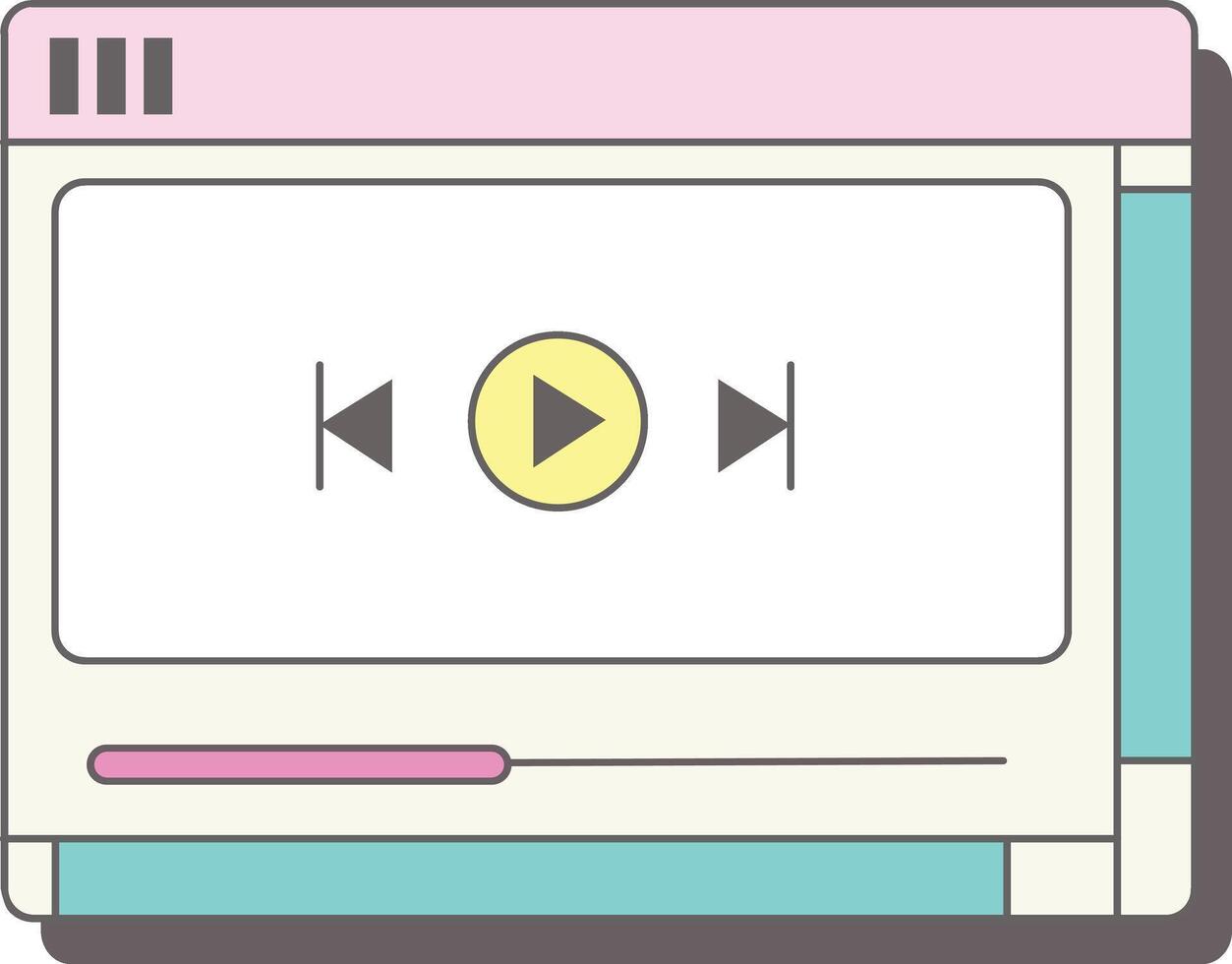 Minimalist Music Player UI vector