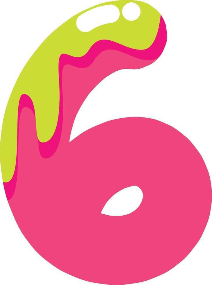 Gooey Slime Number 6 vector