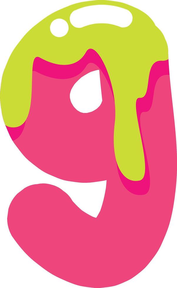 Gooey Slime Number 9 vector