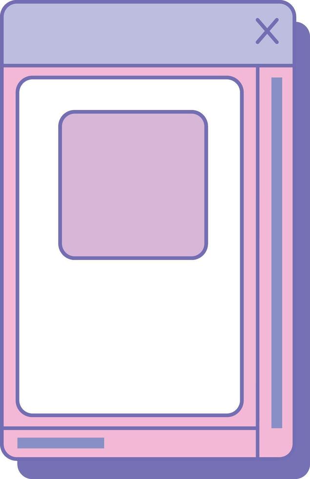 Mobile Screen with Chat Window vector