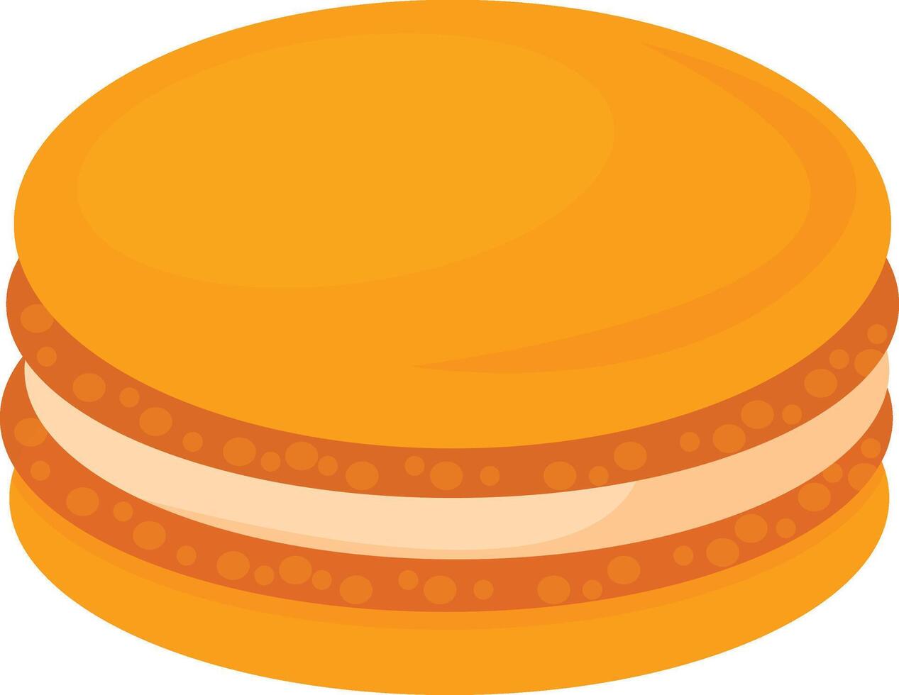Orange Pumpkin Macaron vector