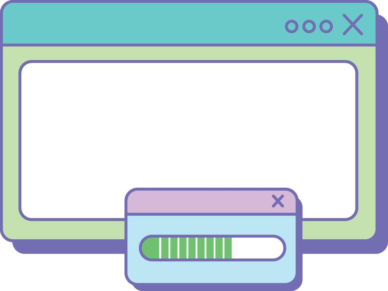 Floating Chat Window Design vector