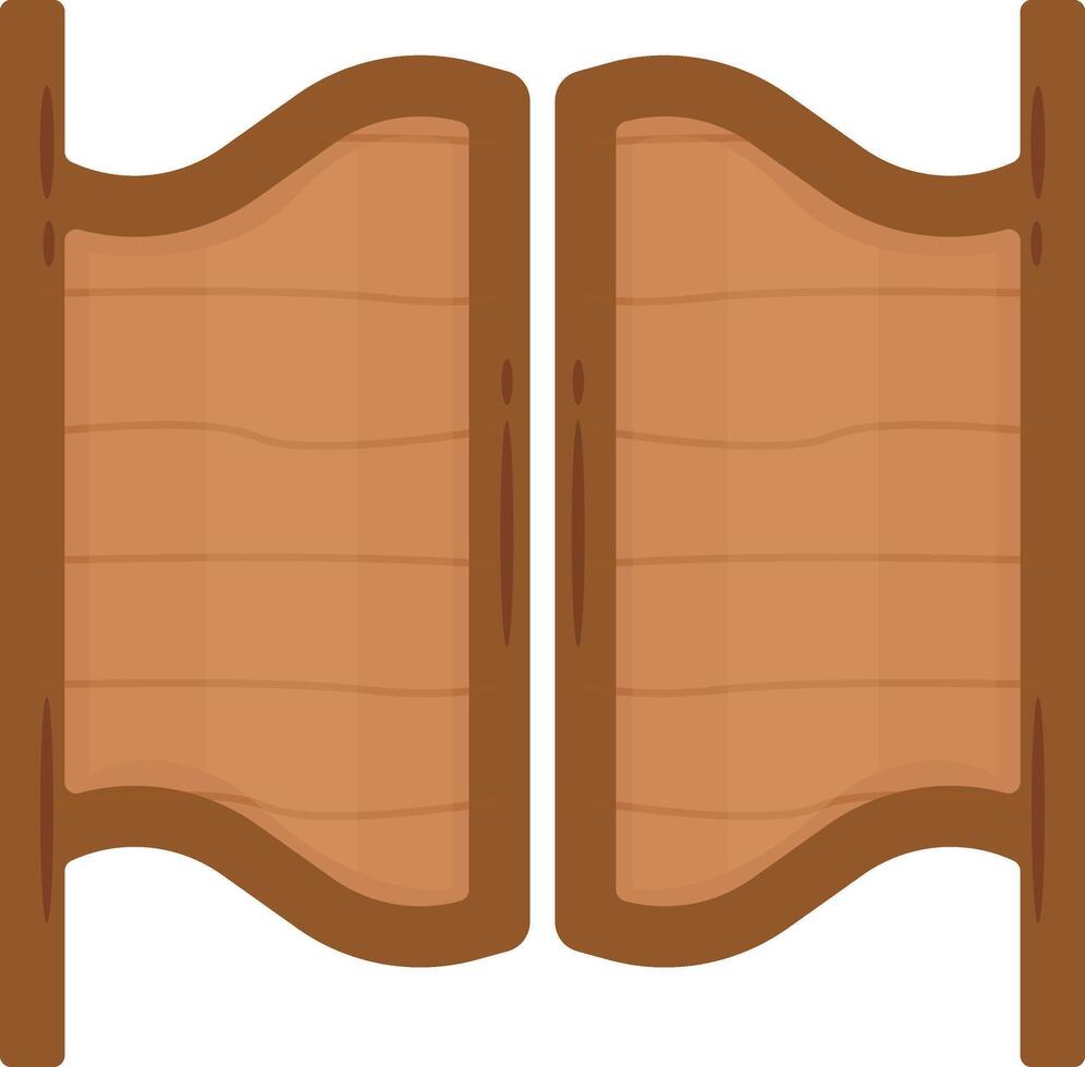 Wild West Wooden Door Sliders vector